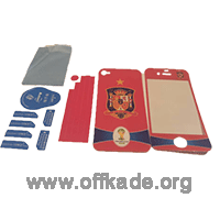 محافظ پشت و رو ضد خش پرچم تیم ملی اسپانیا مناسب برای گوشی موبایل اپل ایفون 4 / 4 اس